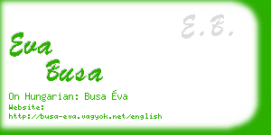 eva busa business card